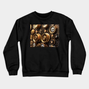 Steamship control panel in steampunk Crewneck Sweatshirt